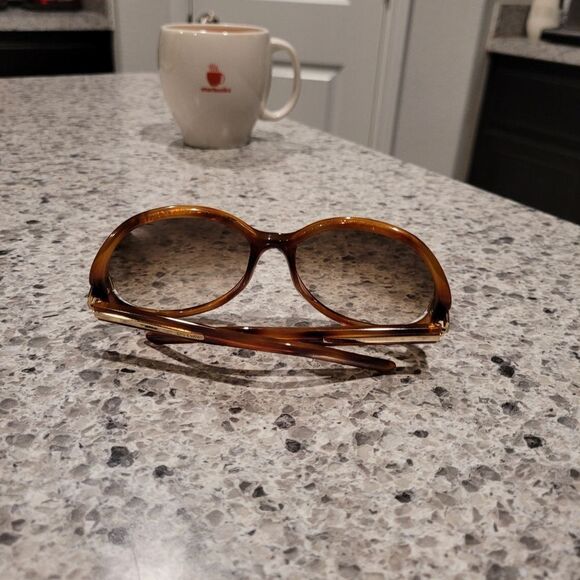 Fendi Authentic Sunglasses Women Brown Frame, Oval Round Pre-Owned - Picture 4 of 14